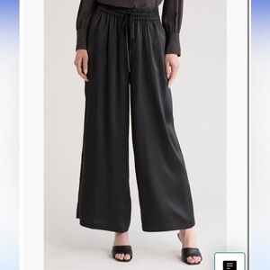 Wide Leg Satin Pants